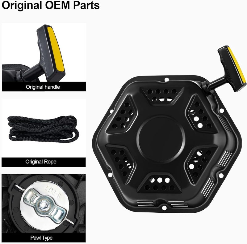 Sofo Original Pull Start Assembly for Champion 389cc 420cc 439cc 459cc 5000 6500 7000 7500 8000 9200 Watt 11hp 13hp Engine CPE Generator Water Pump Pressure Washer Recoil Starter Pull Cord Replacement - Image 2